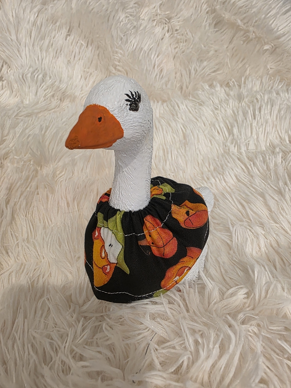 7" Desk Goose Handcrafted Halloween Print Dress